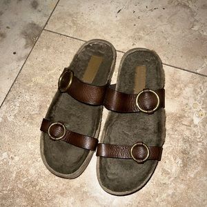 Pedro García Shearling Sandal